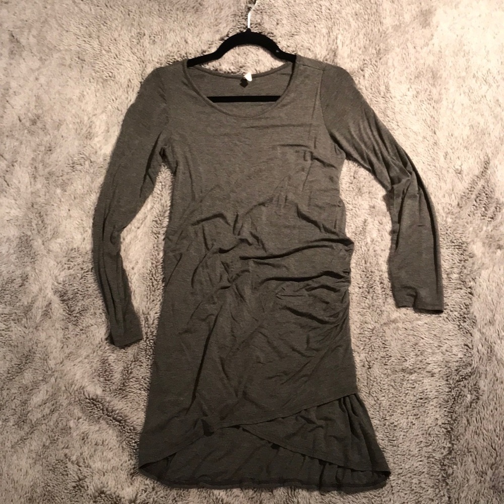 Pink Blush Asymmetrical Maternity Dress